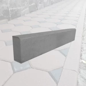 Тротуарный борт серый БРТ 100.20.8