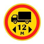 Запрещающий дорожный знак 3.15.2- временный